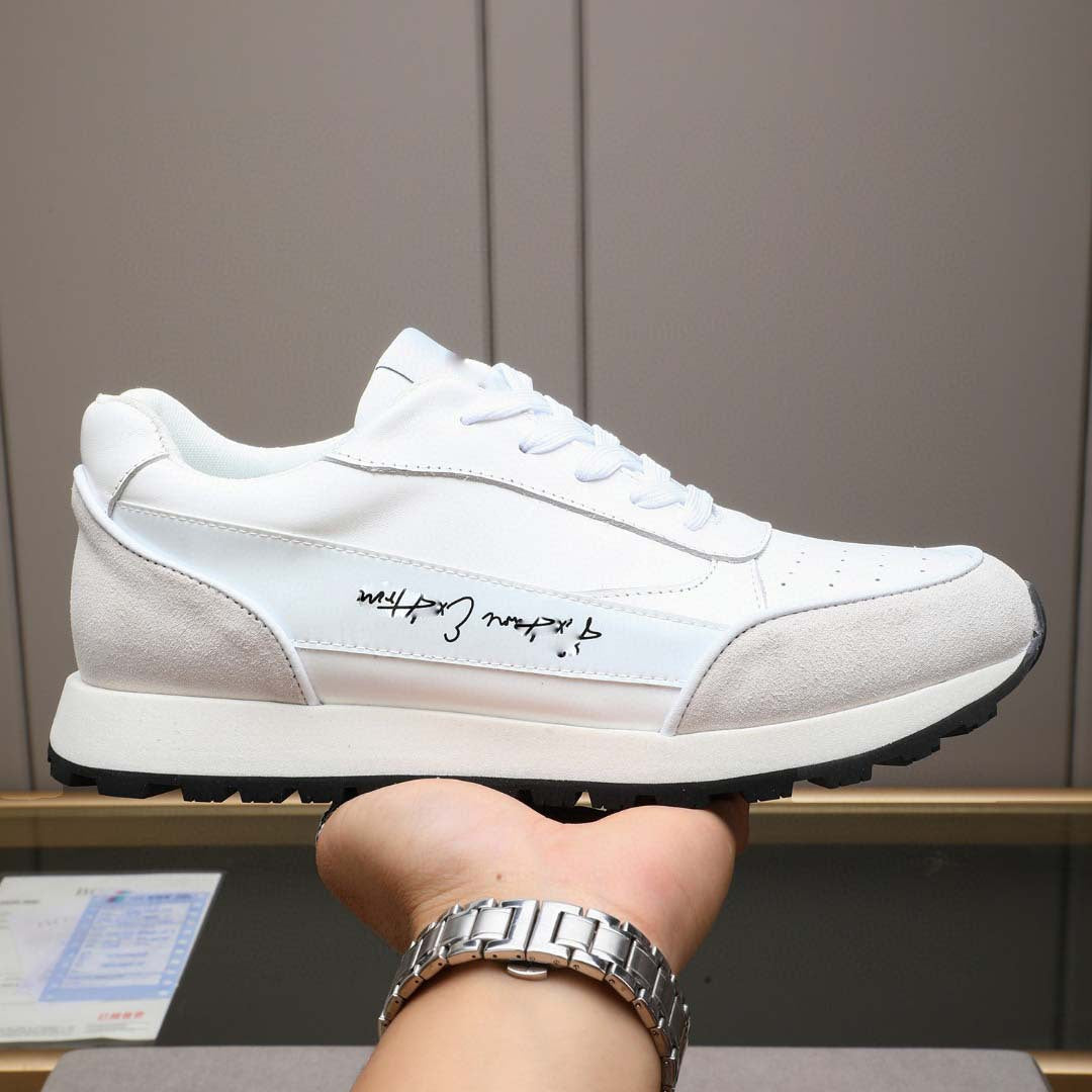Damen Sneaker Sportlich Leder Laufsohle