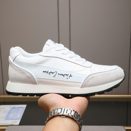 Damen Sneaker Sportlich Leder Laufsohle
