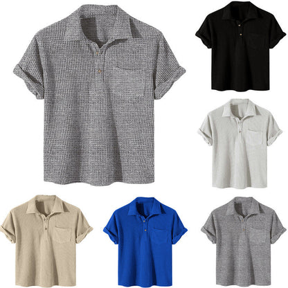 Herren Poloshirt Kurzarm Texturiert Modern - BerlinGlamour