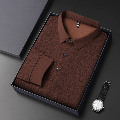 Herren Polohemd Modern Strukturdesign Komfortschnitt
