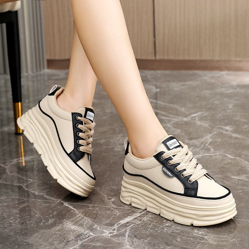 Damen Plateau Sneaker Bequem Ergonomisch Sportlich