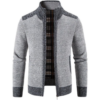 der überarbeitete Titel: Elegantes und modernes Strickjacke mit hohem Kragen
