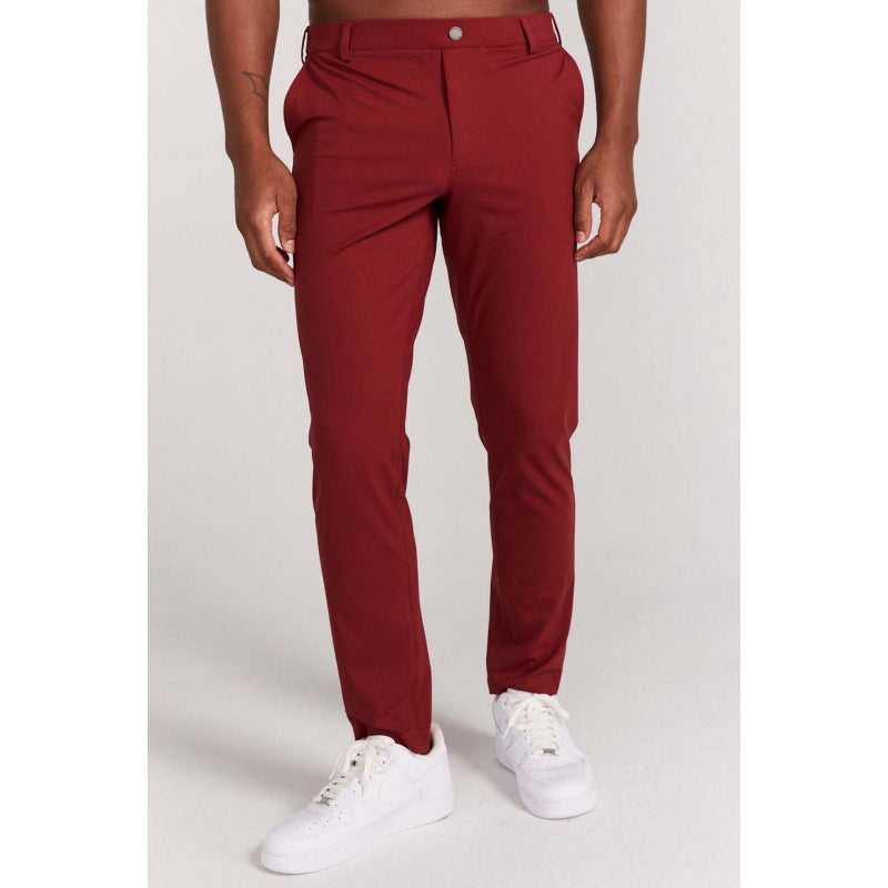 Herren Stretchhose Elegant Slim Fit Schwarz