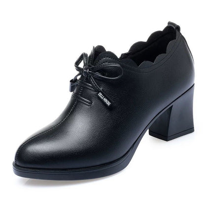 Damen Schnürschuhe Elegante Blockabsatz KomfortSchuhe