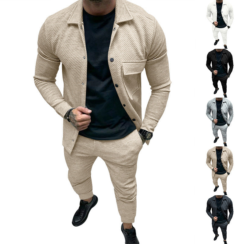 Herren Freizeit-Set Modern mit Elastik und Struktur - BerlinGlamour