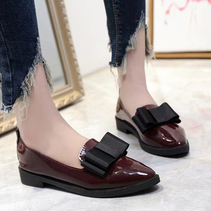 Elegante Damen Ballerinas aus Leder mit Schleife