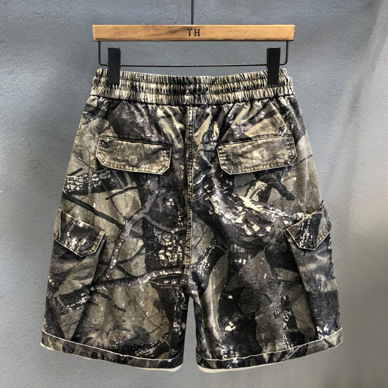 Herren Cargo Shorts Camo Elastisch Bequem