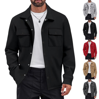 Herren Freizeitjacke Lässig Modern Mit Taschen - BerlinGlamour