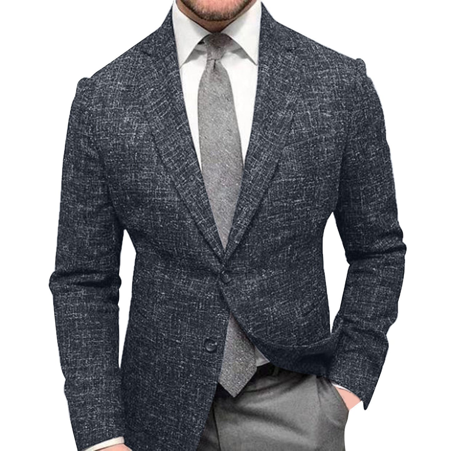 Herren Blazer Slim Fit Karomuster Elegant Modern