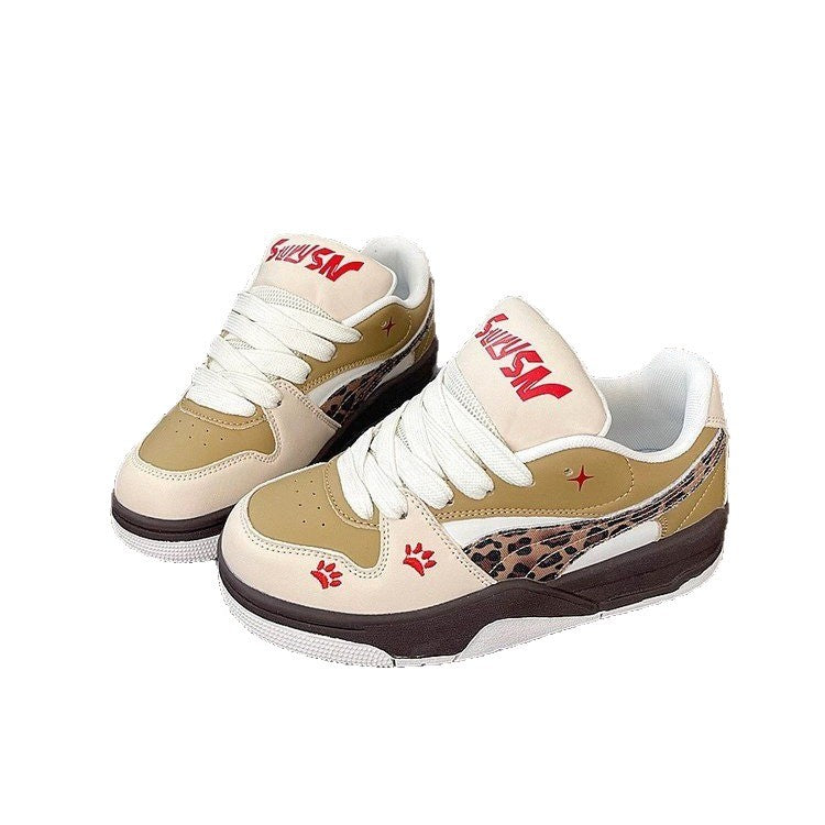 Damen Sneaker Sportlich Animal Print Bequem