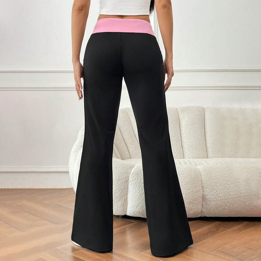 Damen Jogginghosen Flared Mit Stylischem Bund