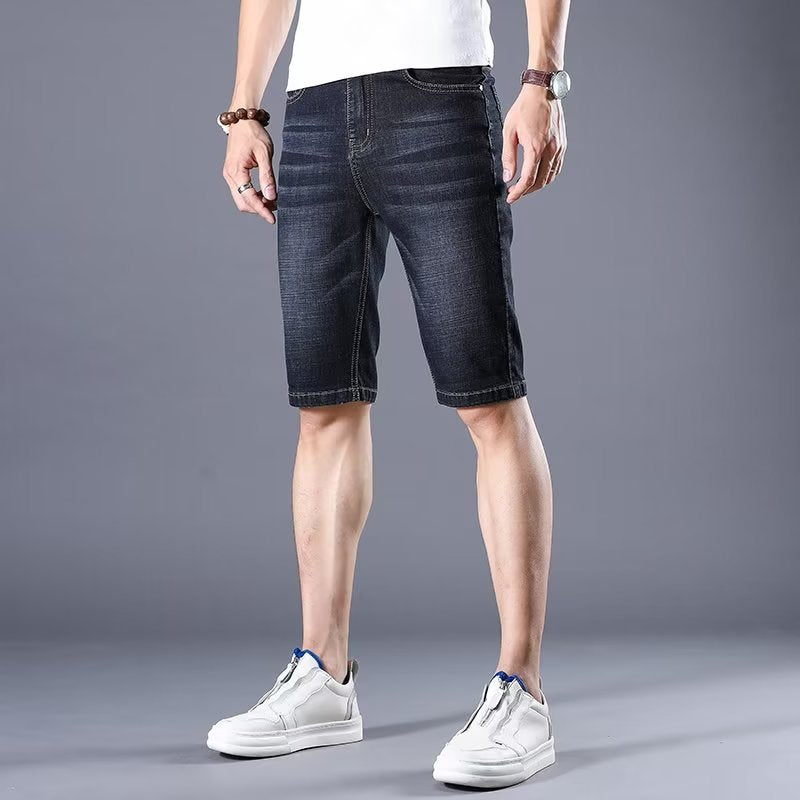 Herren Shorts Denim Bequem Weit Schnitt Freizeit