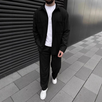 Herren Set Hemd und Hose Leger und Bequem