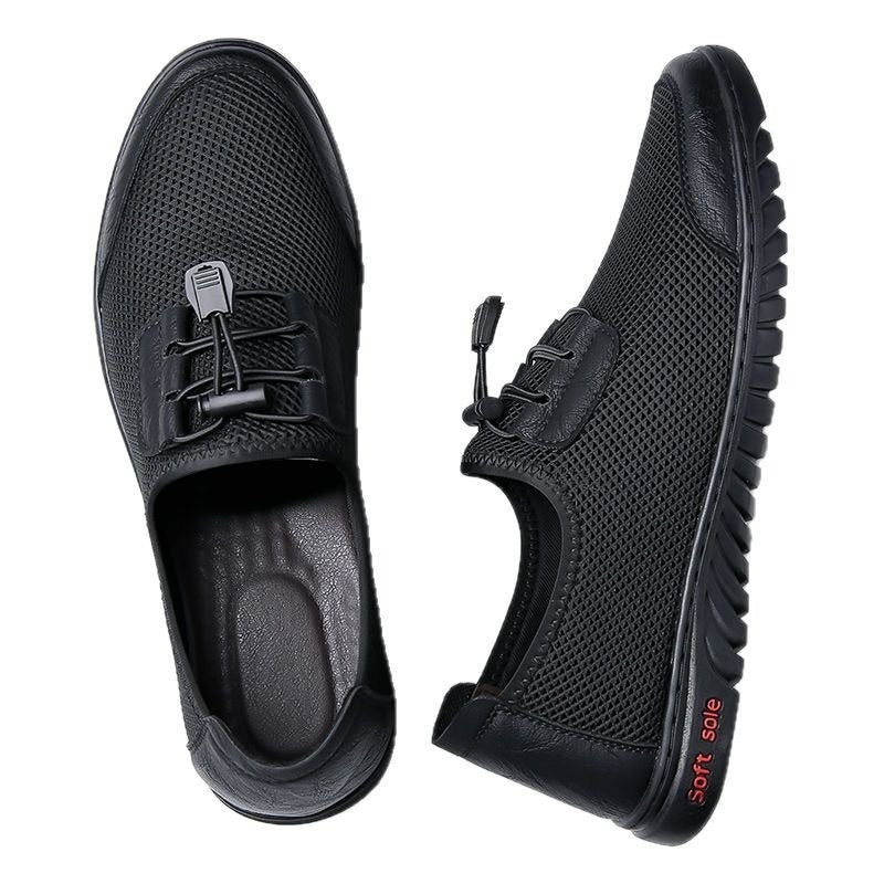 Bequeme Herren Slipper Mesh elastisch Schnürsystem