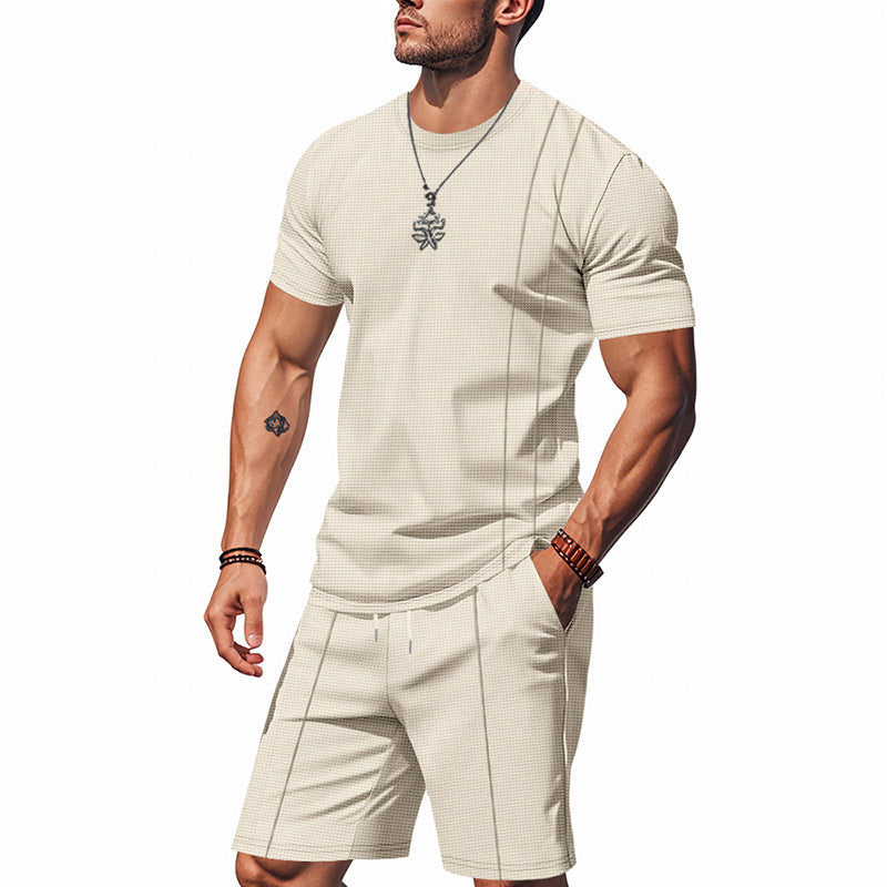 Herren Sportoutfit Kurzarm Atmungsaktiv Elastisch