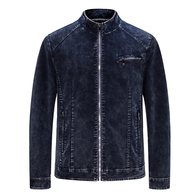 Herren Freizeitjacke Denim Look Modern Slim Fit