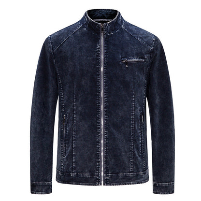 Herren Freizeitjacke Denim Look Modern Slim Fit