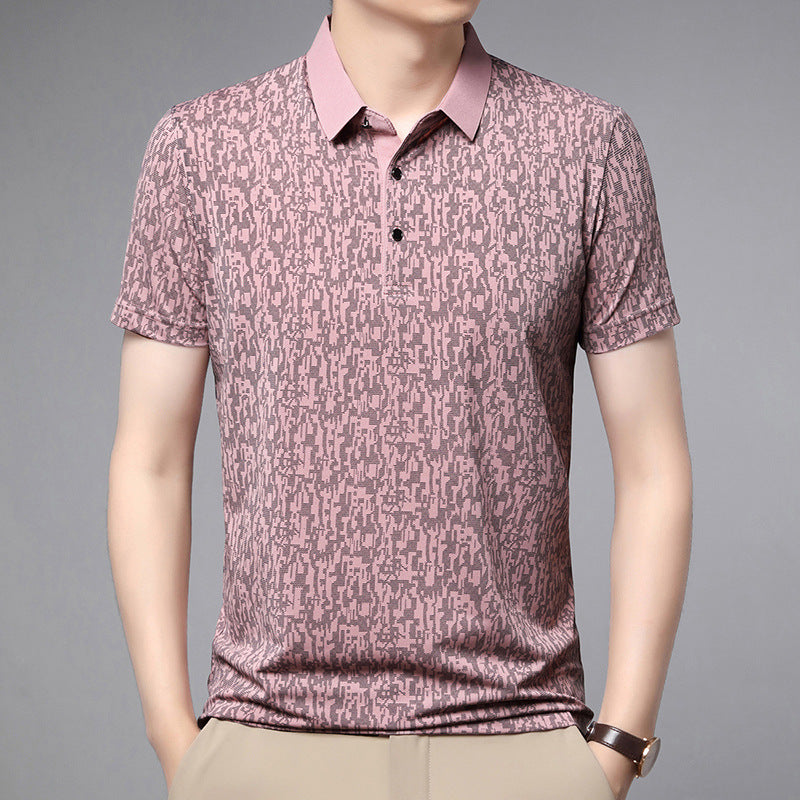 Herren Poloshirt Modern Strukturiert Kragen Style
