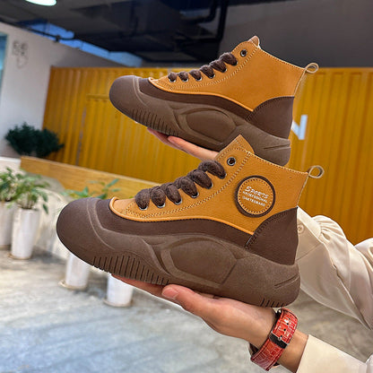 Damen Sneaker Hoch High-Top Komfort Schuhe Rutschfest