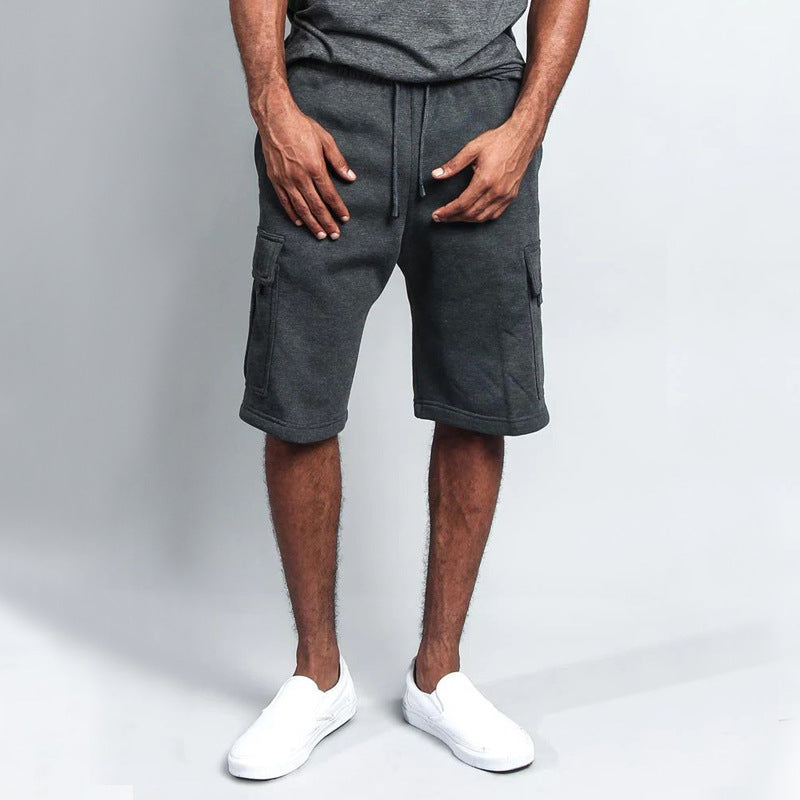 Herren Cargo Shorts atmungsaktiv mit Kordelzug und Taschen