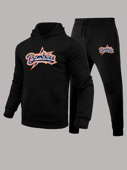 Herren Sportswear Set Kapuzenpullover Jogginghose Mit Logo