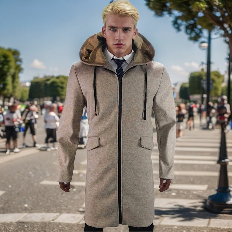 Herren Parka Jacke Modern mit abnehmbarer Kapuze und vielen Taschen