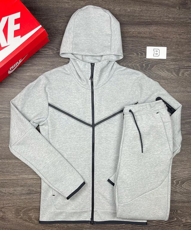 Herren Sport Hoodie Set Atmungsaktiv Modern Kontrast