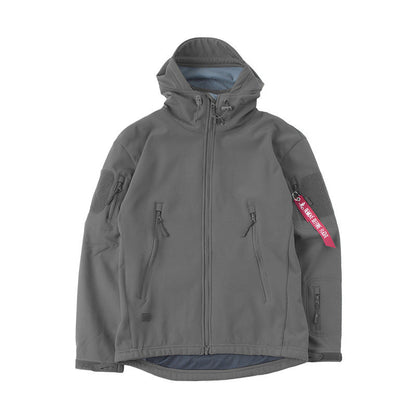 Herren Taktikjacke atmungsaktiv mit Reißverschlusstaschen Outdoor