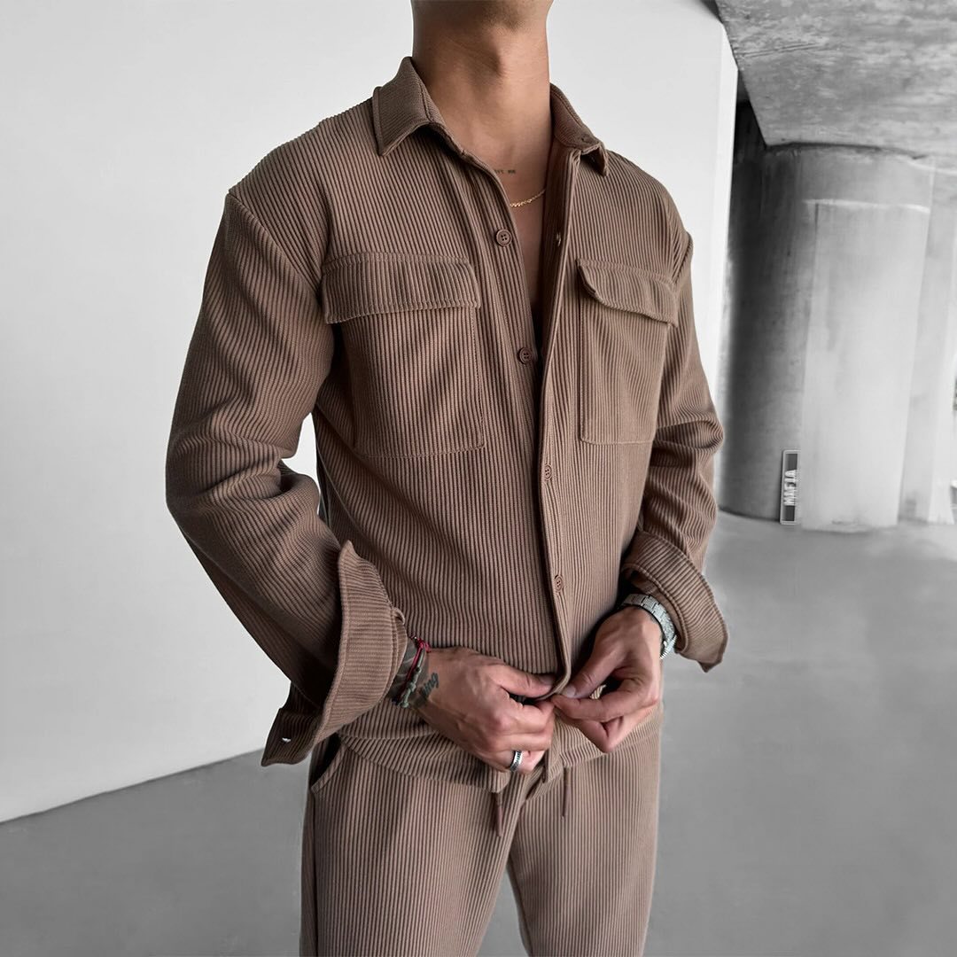 Herren Hemdbluse Outdoor Utility mit Brusttaschen Funktionell - BerlinGlamour