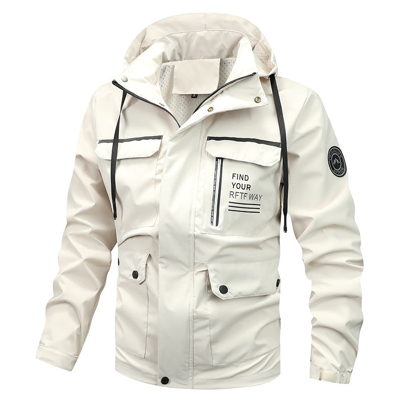Herren Outdoor-Jacke Funktionsjacke Wasserabweisend Reflektierend