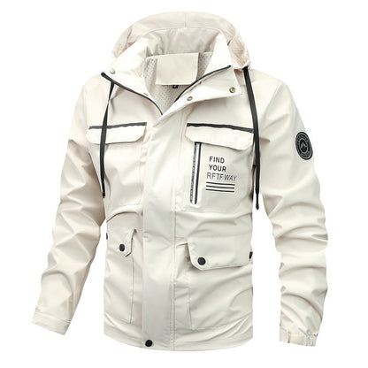 Herren Outdoor-Jacke Funktionsjacke Wasserabweisend Reflektierend