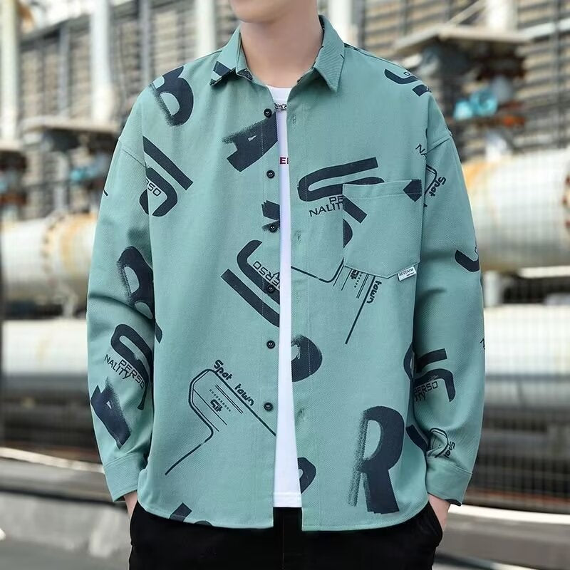 Herren Hemd Grafik Druck Berlin Style