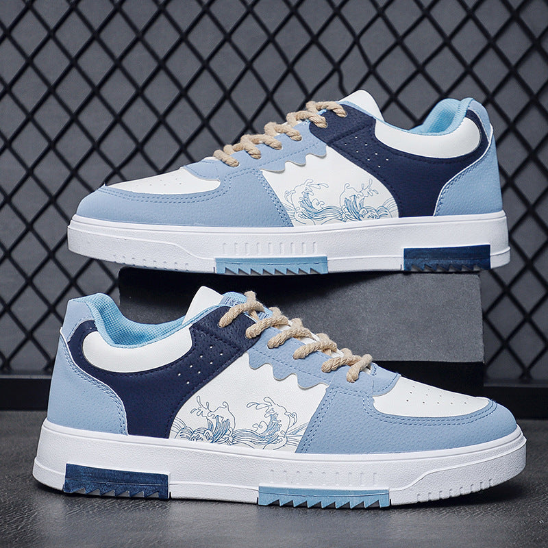 Damen Sneaker Wellen Design Trendy Sportschuhe