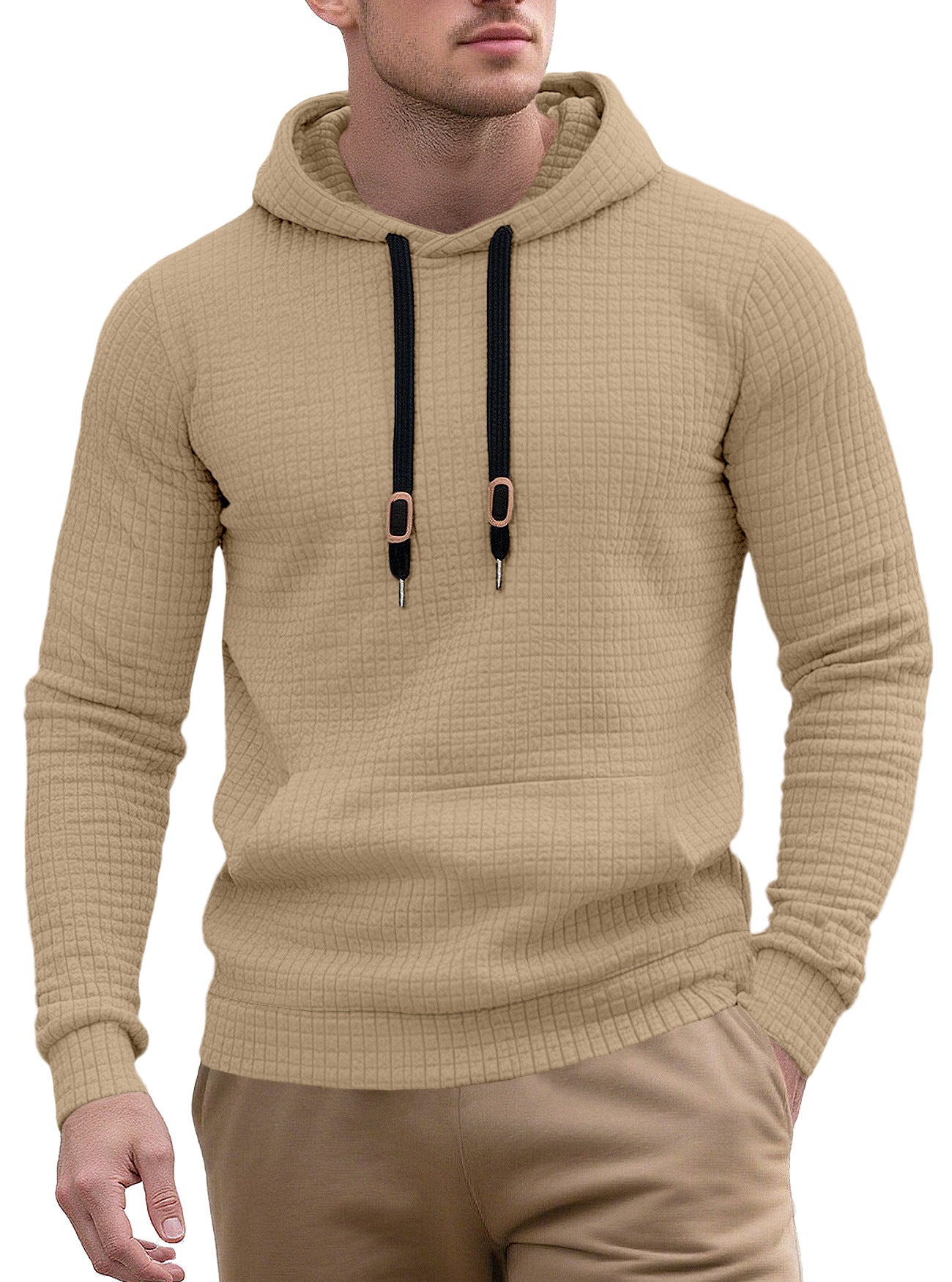 Herren Hoodie Modern Strukturiert Trendig Berlin Style