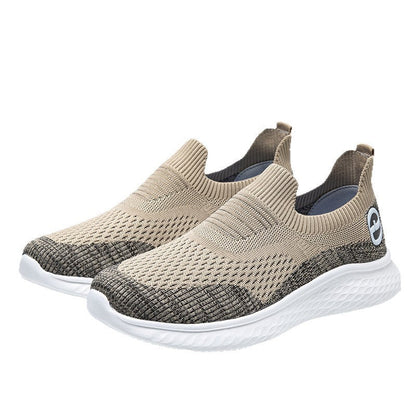 Damen Sneaker Bequem Atmungsaktiv Rutschfest Weiss