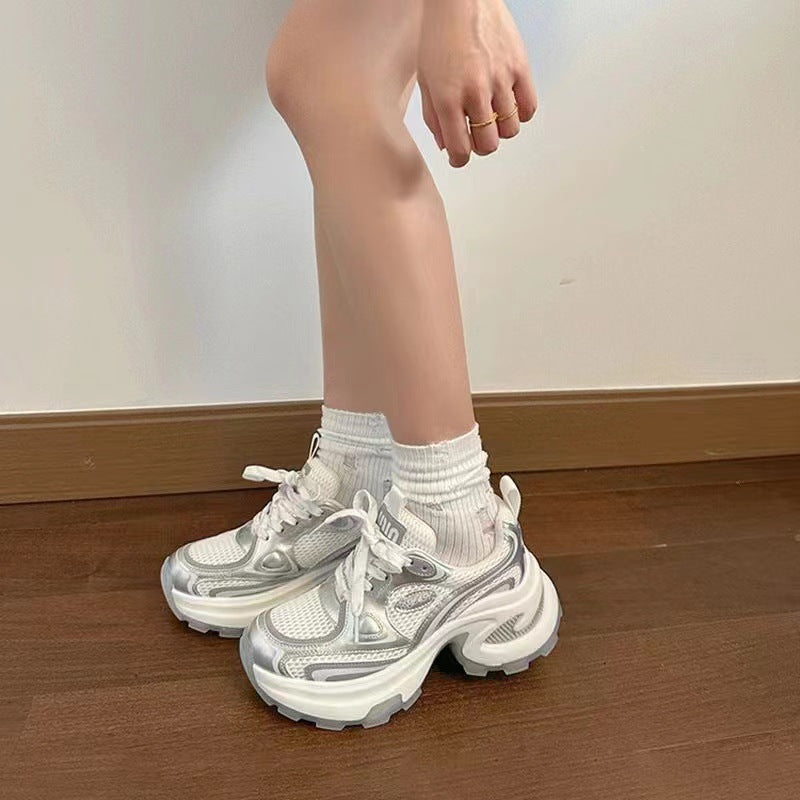Damen Sneaker Atmungsaktiv Mesh Laufsohle