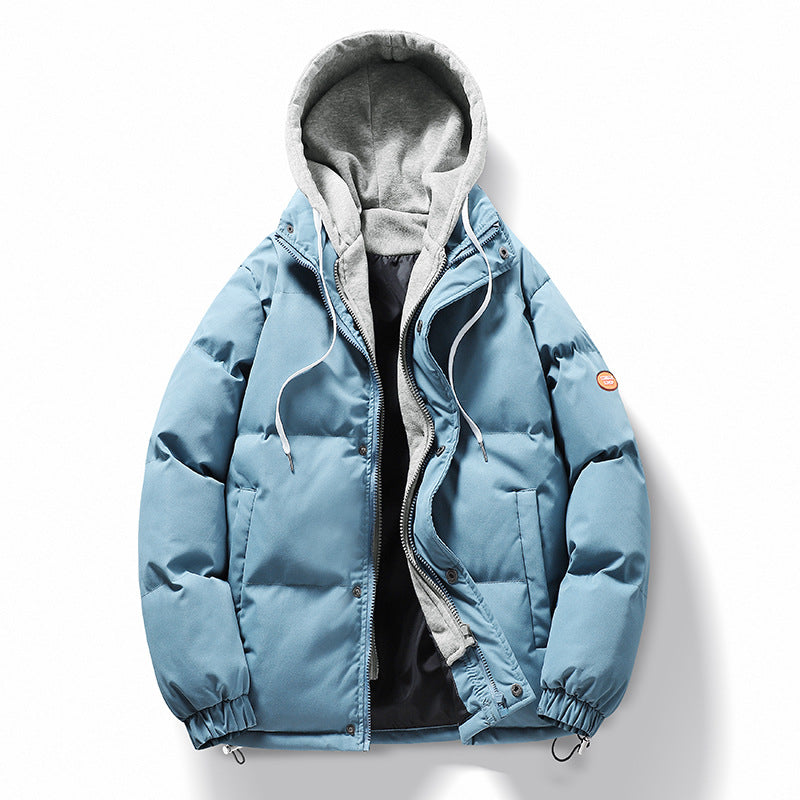 Herren Winterjacke Steppjacke Warm mit Abnehmbarer Kapuze