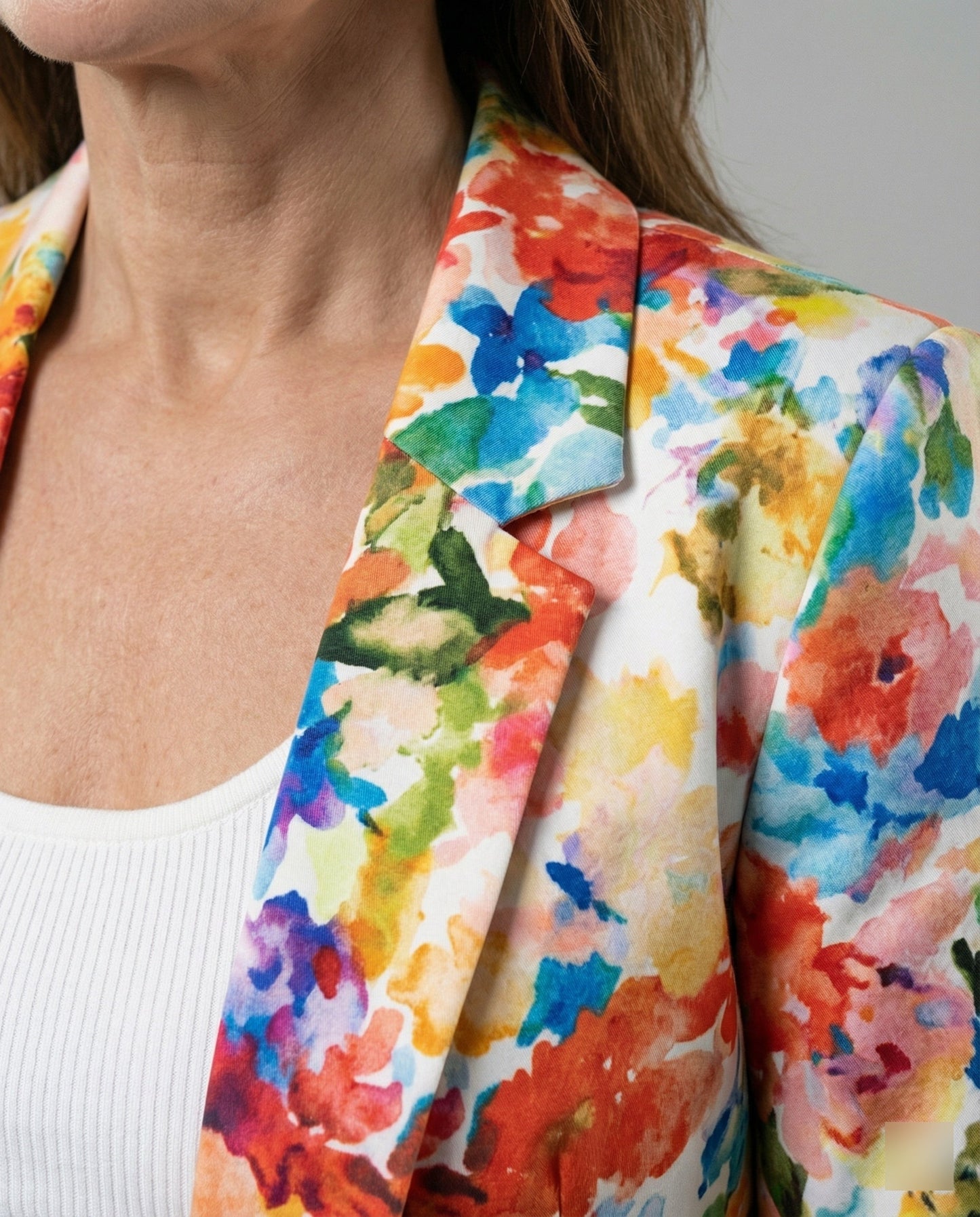 Damen Blazer Elegant Floral Modern