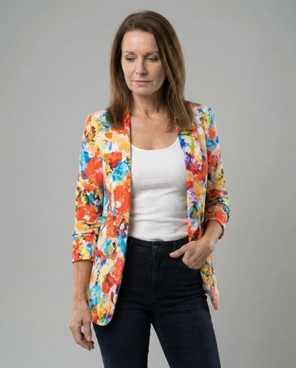 Damen Blazer Elegant Floral Modern - BerlinGlamour