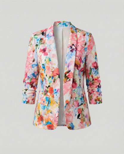 Damen Blazer Elegant Floral Modern