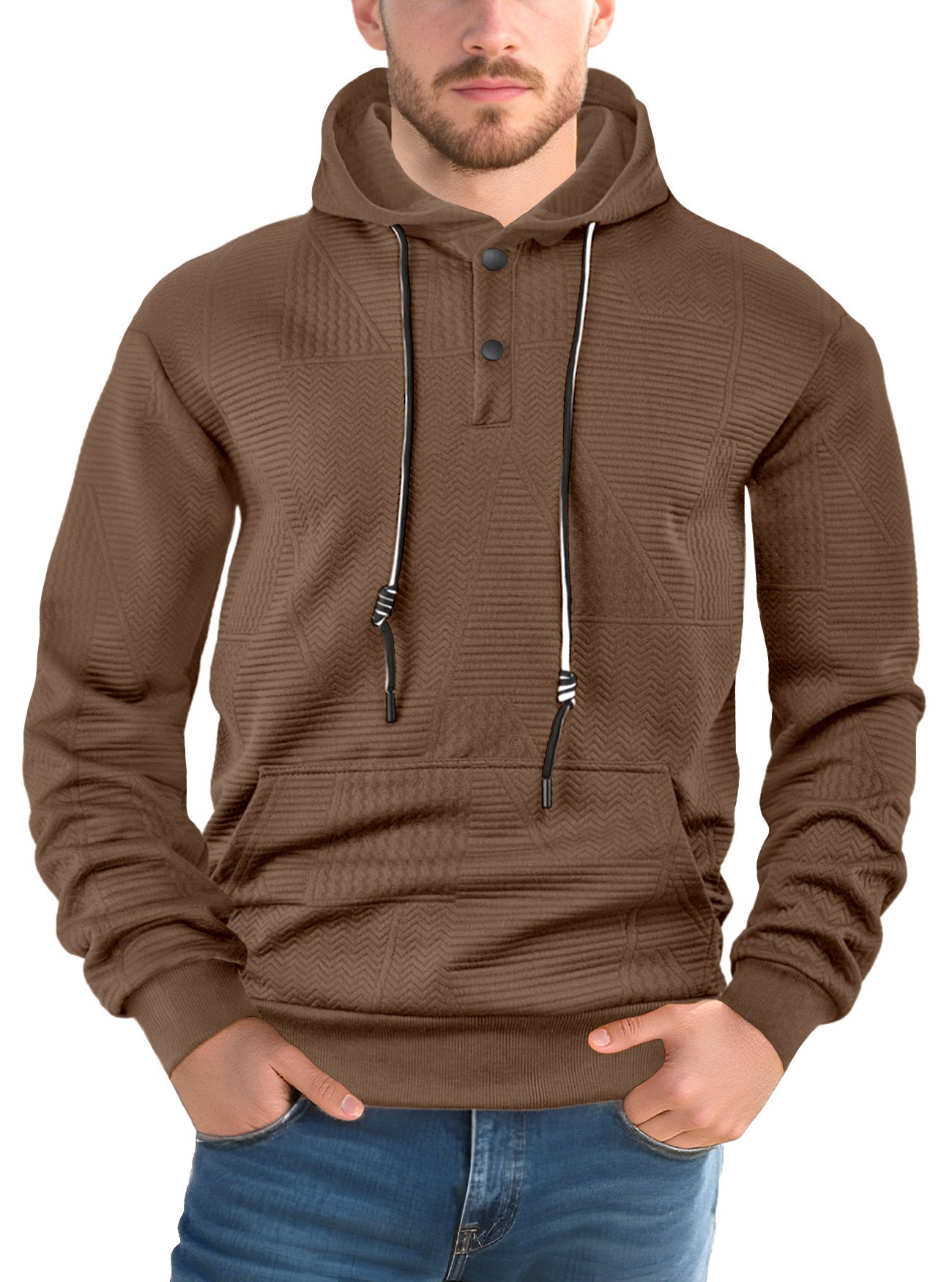 Herren Hoodie Strukturiert Modern Urban Style