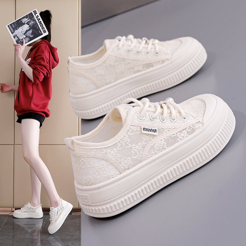 Damen Sneaker Plateau Spitze Modisch Größe 36-41 - BerlinGlamour