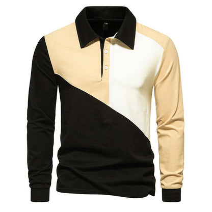 Herren Poloshirt Modern Farbblock Komfort Schnitt