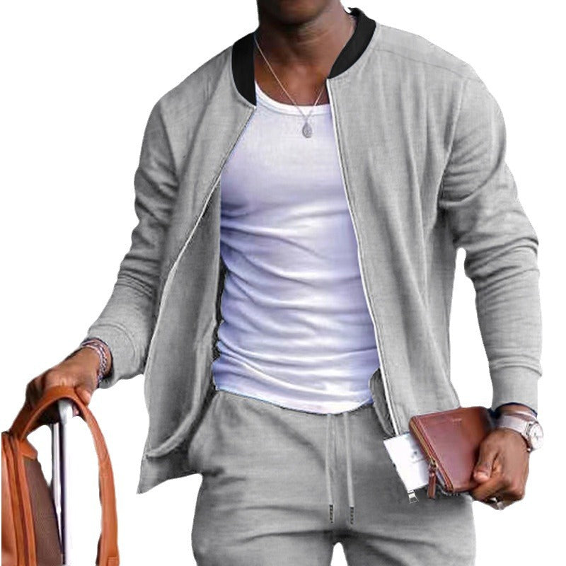 Herren Sweatjacke Sportlich Modern Stehkragen