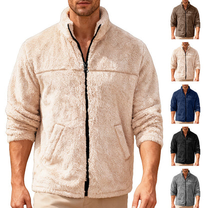 Herren Fleecejacke Weich Warm Hochkragen Outdoor - BerlinGlamour