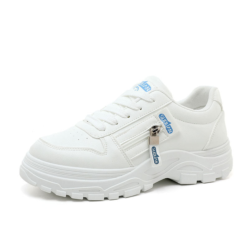 Damen Sneaker Chunky Rutschfest mit Reißverschluss