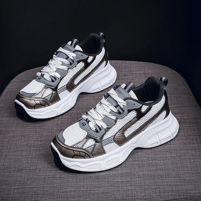 Damen Sneaker Chunky Sportschuhe atmungsaktiv Komfortsohle