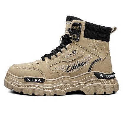 Damen Stiefel High-Top Boots Robust Wasserdicht Mit Gepolsterter Knöchelpartie