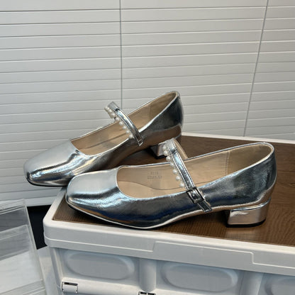 Damen Ballerinas Bequem Keilabsatz Riemen Detail - BerlinGlamour