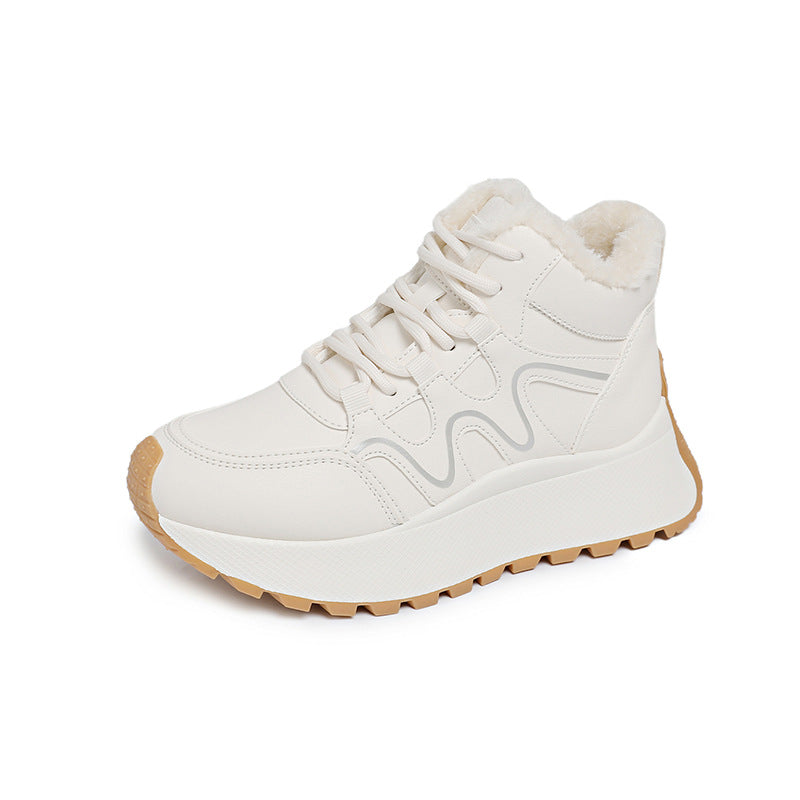 Damen Sneaker High-Top Sportlich Warm Innenfutter Rutschfest